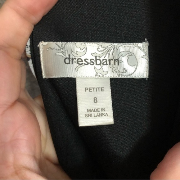 DRESS Barn Petite Size 8 Brown/Tan/White Crossover Top Sleeveless Dress - Picture 5 of 6